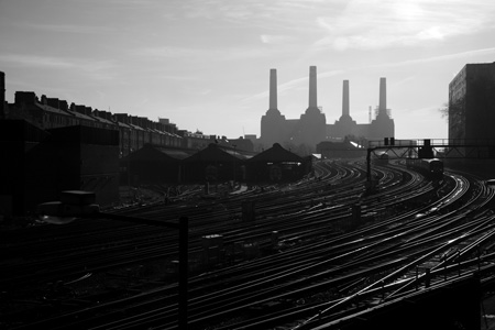 Battersea Power railway tracks