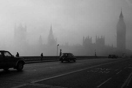 Houses of Parliament fog