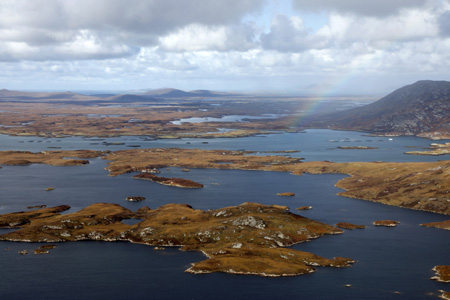 Isle of North Uist rainbow, Outer Hebrides, Scotland